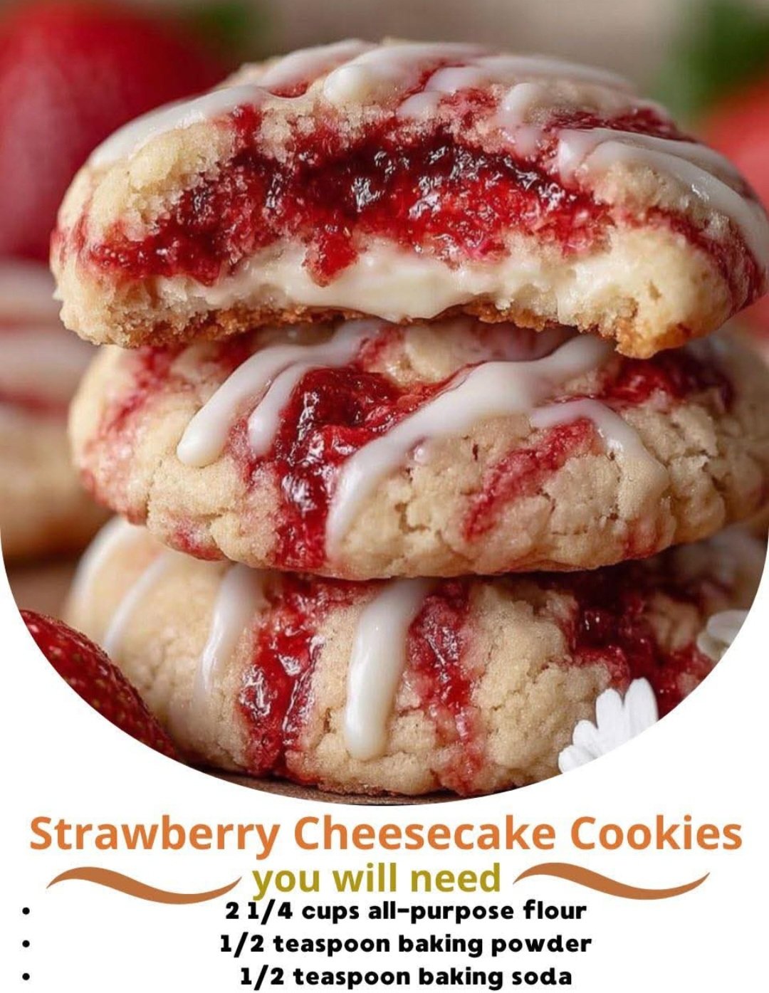 Strawberry Cheesecake Cookies Recipe Screenshot_20251030_181745_Facebook